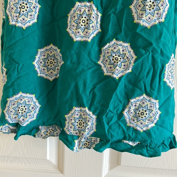 LOFT floral ruffle bottom size MP mini dress - Picture 2 of 5